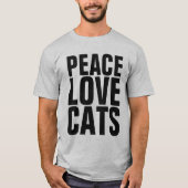 T-shirts PEACE LOVE CATS (Devant)