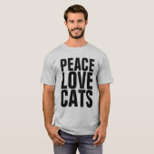 T-shirts PEACE LOVE CATS (Devant entier)