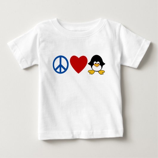 T-shirts Peace Love Penguin Baby, Mugs (Devant)