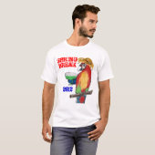 T-shirts Perroquet de Vacances de Printemps (Devant entier)