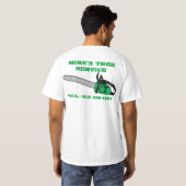 T-shirts PERSONNALISABLE de service d'arbre (Dos entier)