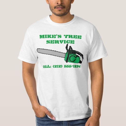 T-shirts PERSONNALISABLE de service d'arbre (Devant)