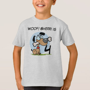 T-shirts personnalisables d'anniversaire de chiot