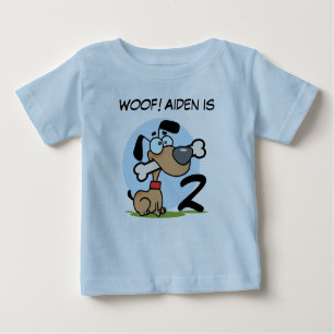 T-shirts personnalisables d'anniversaire de chiot