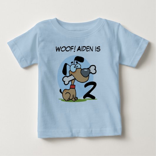 T-shirts personnalisables d'anniversaire de chiot (Devant)