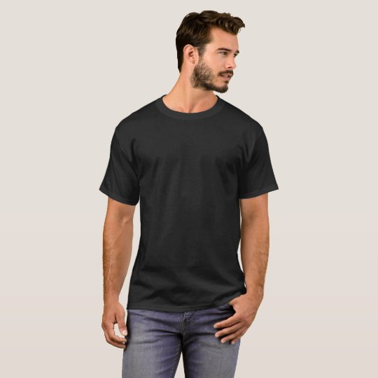 T-shirt foncé basique pour homme, Noir