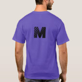 T-Shirts Personnalisés Monogramme M Initiales Viol (Dos)
