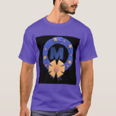 T-Shirts Personnalisés Monogramme M Initiales Viol (Devant)