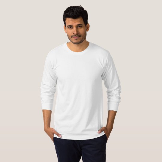 T-shirt manches longues jersey fin pour hommes, Blanc