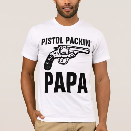 T-Shirts "PISTOL PACKIN" POUR HOMMES (Devant)