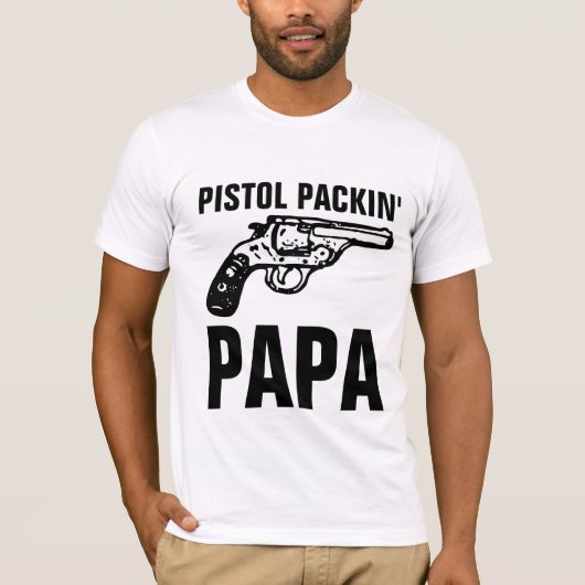 T-Shirts "PISTOL PACKIN" POUR HOMMES (Devant)
