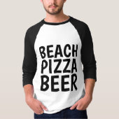 T-shirts PLAGE, BEACH PIZZA BEER (Devant)
