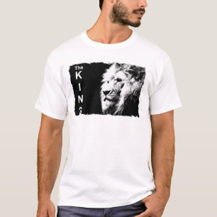 T-Shirts Pop Art moderne homme Tête de lion Élégan