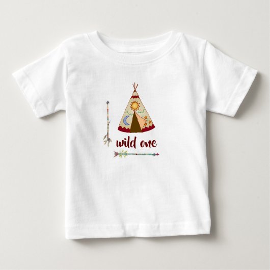 T-shirts pour bébé filles - Teepee Wild One (Devant)