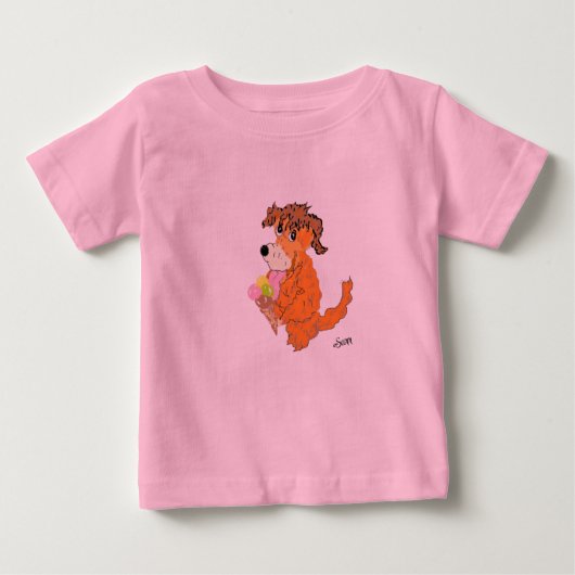 T-shirts pour bébés : Crème de glace Ciel (Devant)