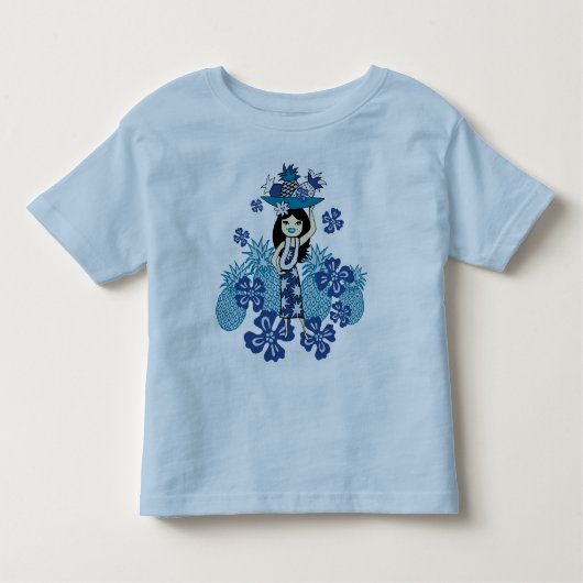 T-shirts pour bébés et jeunes filles Luau ananas (Devant)