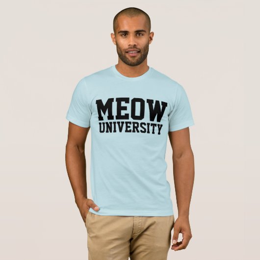 T-shirts pour chat MEOW UNIVERSITY (Devant entier)