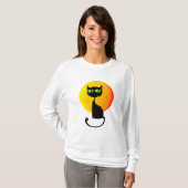 T-shirts pour chat noir Halloween GIft (Devant entier)