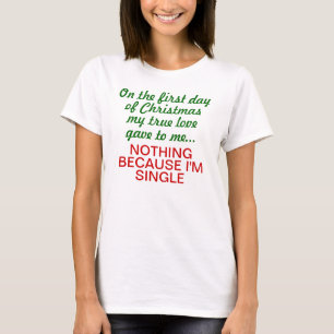 T-shirts pour dames célibataires de Noël 12 jour