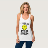 T-Shirts pour dames I LOVE MY ATTITUDE PROBLEM (Devant entier)