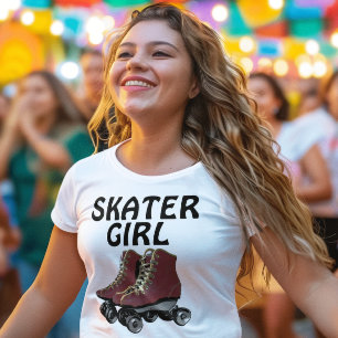 T-shirts pour dames Rollerskating, SKATER GIRL