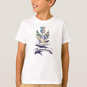 T-shirts pour enfants des drapeaux écossais amér