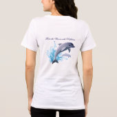 T-shirts pour femmes à marque de dauphin, tenue él (Verso)