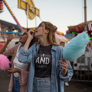 T-shirts pour femmes Travels and Tales [Logo Blanc