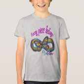 T-Shirts pour filles - Autisme Puzzle Papillon Des (Recto)