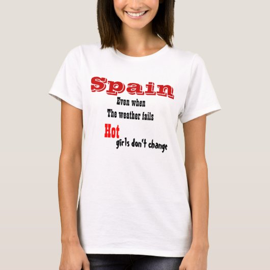t-shirts pour filles chaudes d'espagne (Devant)