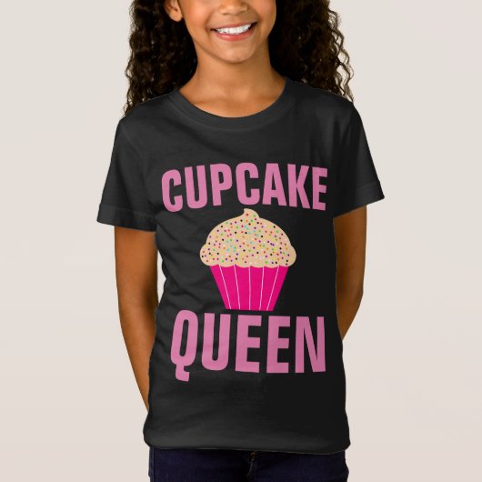 T-shirts pour filles CUPCAKE QUEEN (Devant)