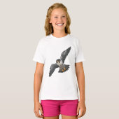 T-shirts pour filles Faucon pèlerin (Devant entier)