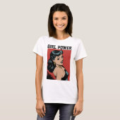 T-shirts pour filles rétro POWER (Devant entier)