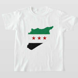 T-shirts pour garçons - Carte de la syrie - Drapea