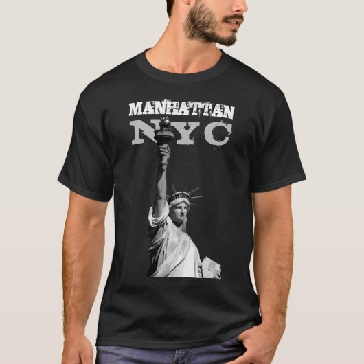 T-shirts pour hommes Manhattan Liberty Statue New  (Devant)