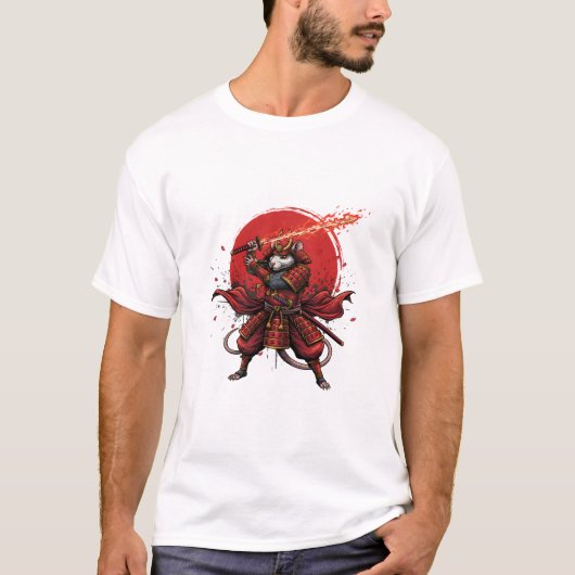 T-shirts pour hommes Samurai Rat (Devant)