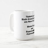 T-shirts pour la sixième grande extinction Mug (Devant gauche)