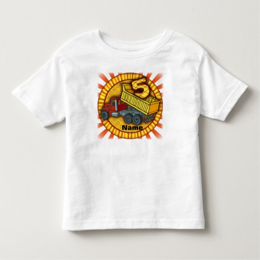 T-shirts pour le 5e anniversaire d'un camion de dé (Devant)