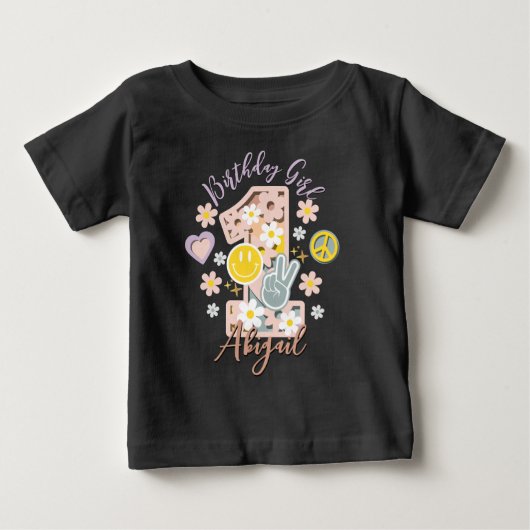 T-shirts pour le premier anniversaire de Daisy (Devant)