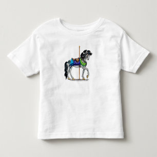 T-shirts pour tout-petits avec cheval de carrousel