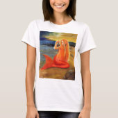 T-shirts principal de coucher du soleil de sirène (Devant)