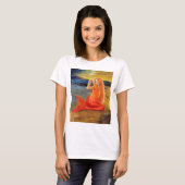 T-shirts principal de coucher du soleil de sirène (Devant entier)