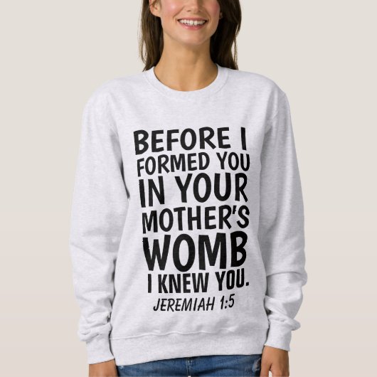 T-shirts PRO-LIFE, JEREMIAH 1:5 (Devant)