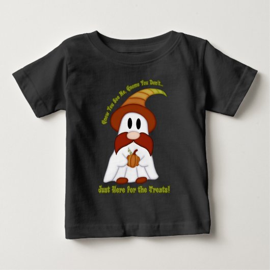 T-shirts pun Gnome-O-Ween sorcière fantôme (Devant)