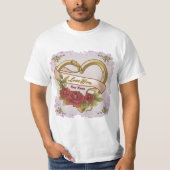 T-shirts Red Roses Bevel Heart (Devant)