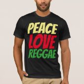 T-shirts REGGAE, PEACE LOVE (Devant)
