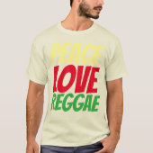T-shirts REGGAE, PEACE LOVE (Devant)
