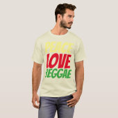 T-shirts REGGAE, PEACE LOVE (Devant entier)