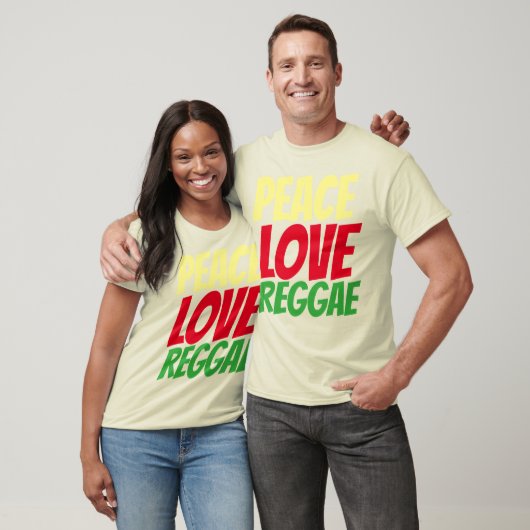 T-shirts REGGAE, PEACE LOVE (Unisexe)