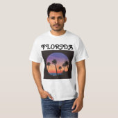 T-shirts RETRO BEACH FLORIDA PALMIERS (Devant entier)